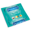 . Pasante Surtido variado de sabores tropicales: 144 condones de coco, mango y piña. Preservativos de colores y sabores variados. Tropical 144 uds . 